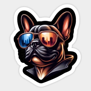 Bulldog French with Sunglasses Sticker
